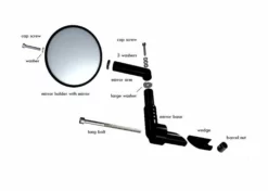 Hot Sale 😀 Mon Ster Rear View Mirror For Mobility Scooters ✔️ -Mobilitymotor Sales rear view mirror 2 1